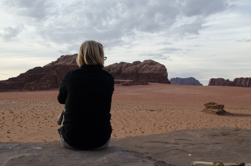 Waiting for the sunset over Wadi Rum