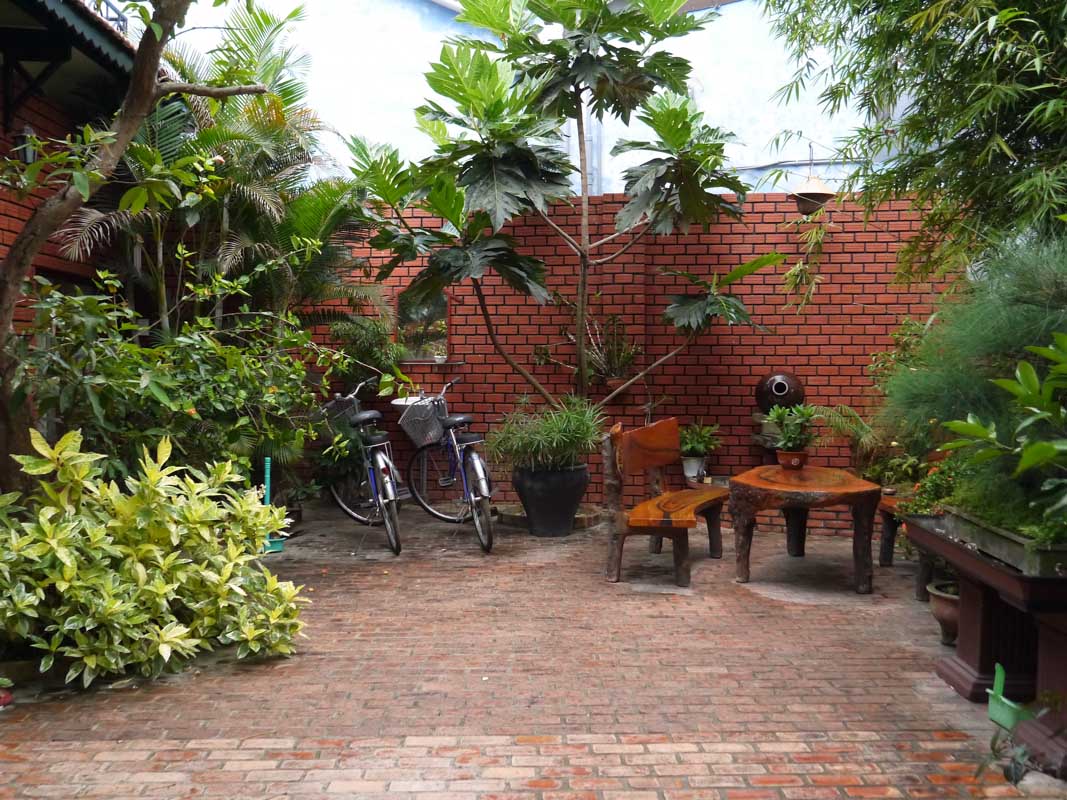 The courtyard in the house of our Hoi An house